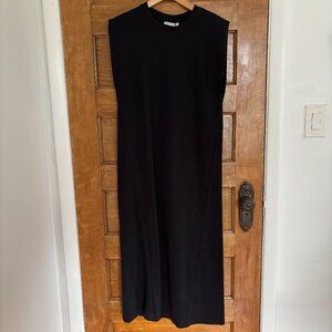 NWT! Zara Black Midi Sleeveless Dress - S